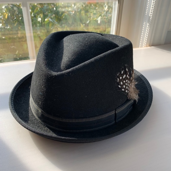 Christys' Crown Series black wool fedora - Picture 1 of 3